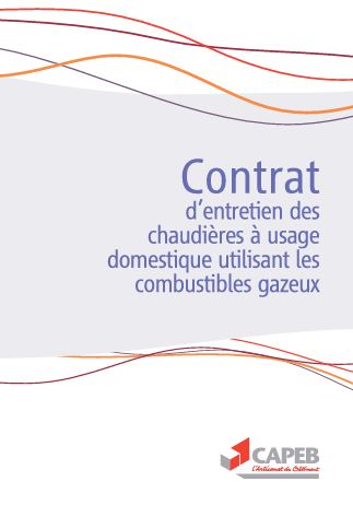Contrat d'entretien pour chaudières domestiques à combustibles gazeux, document officiel.